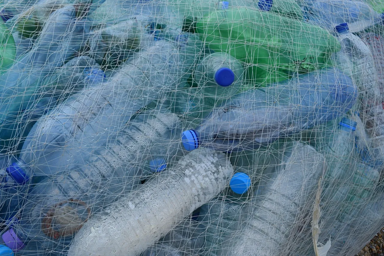 Plastic bottle planters part made with recycled materials