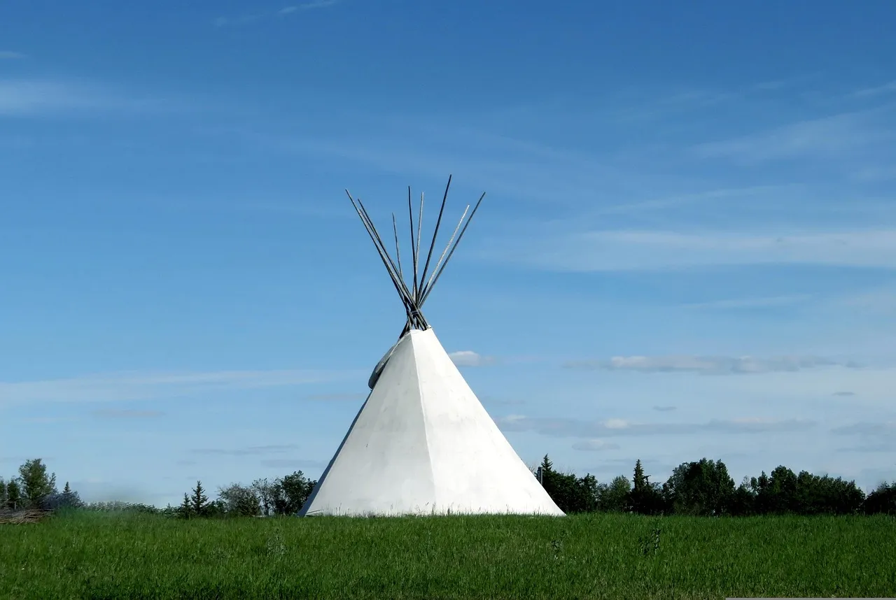 Illustration of a bean pole teepee