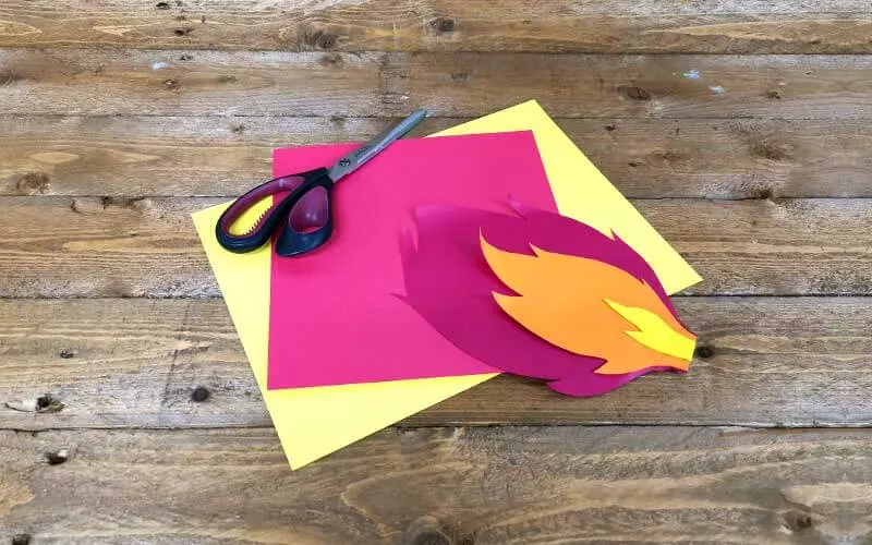 Paper and materials for making the jetpack flames